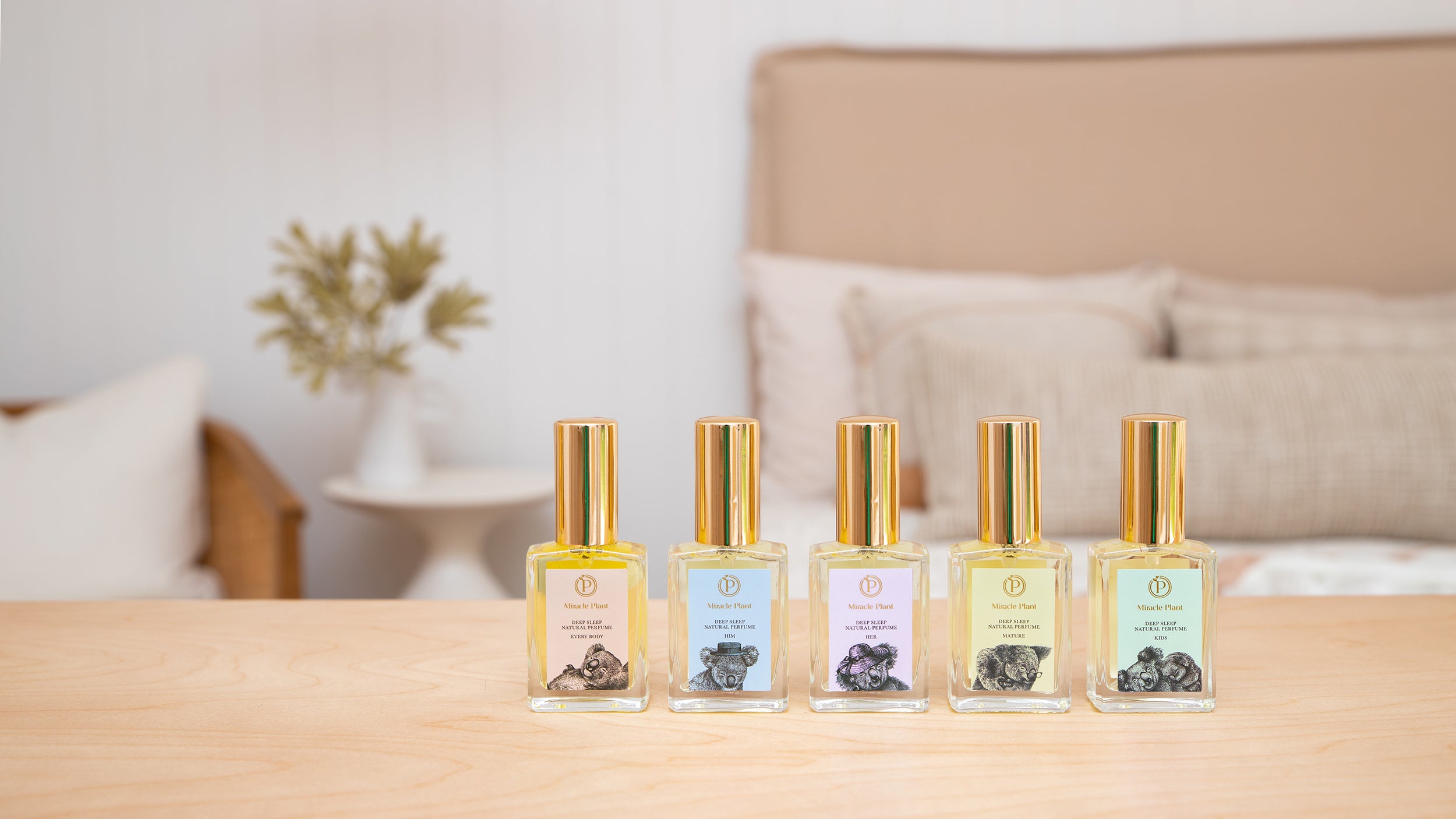 Miracle Plant Deep Sleep Natural Perfume range, all five variants